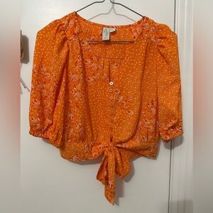 Joie Floral Orange Blouse